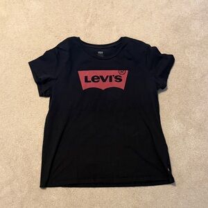 Levi's Black Tee with Red Logo